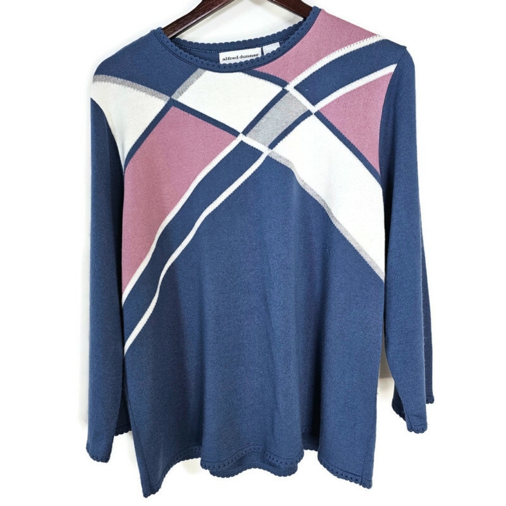 Alfred Dunner Women's 3/4 Length Lightweight Sweater Plus Size 1X